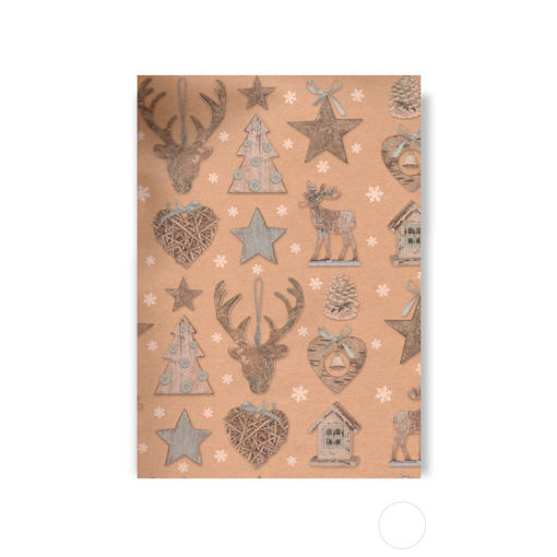 Picture of CHRISTMAS WRAPPING PAPER W/HEART&TREE